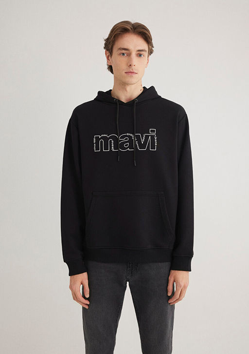 Mavi Logo Bask?l? Siyah Sweatshirt  фото 4