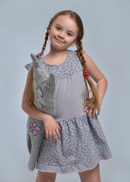 Платье детское "КОКЕТКА" (серый №3)