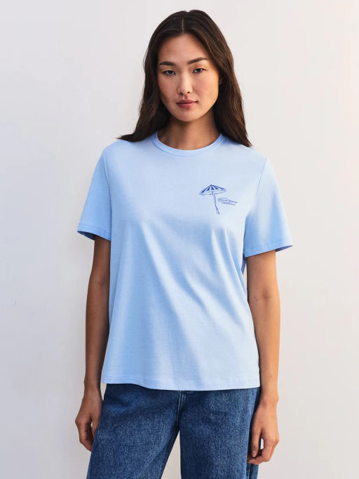 Футболка из хлопка с принтом ZR2605013411-41 / Zarina