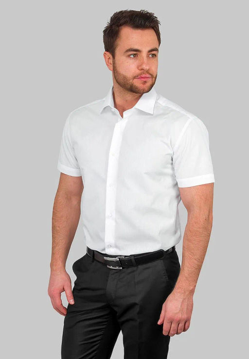 Сорочка мужская короткий рукав GREG 100/109/WHITE/ZV_V