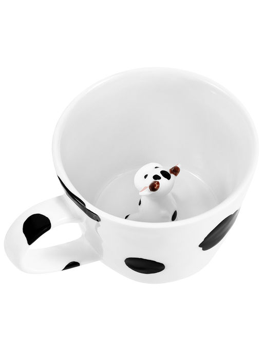 Кружка 300 мл 14*10*7,5 см "Корова" с фигуркой внутри, фарфор