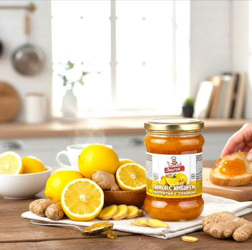 З Лимоны с Имбирем протерт. с сахаром 280г