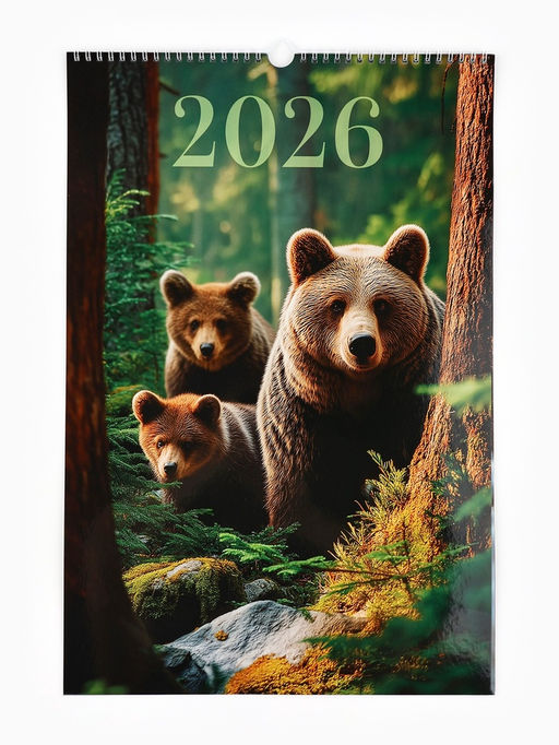 Календарь 2026 перекидной на ригеле А3 «Леса»