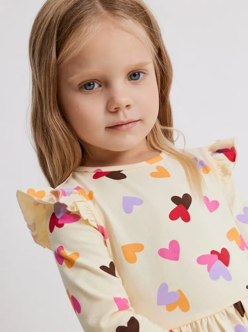ACOOLA / Платье детское для девочек Lipa бежевый принт  фото 4