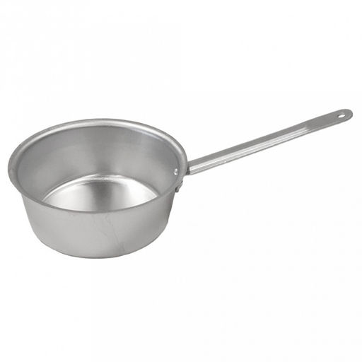 Ковш алюминиевый 1,2л, д16см, h7см, s1,2мм, металлическая ручка, без крышки (Россия)