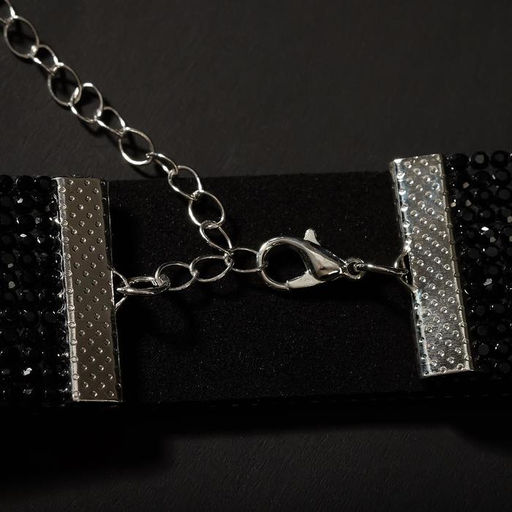 Чокер Грация искр средний, цвет чёрный, L=31 см