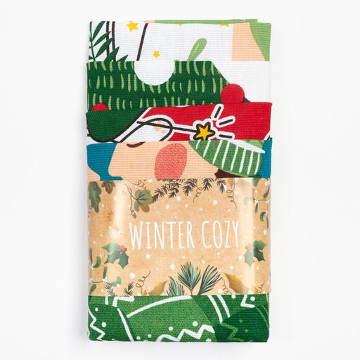 Набор кухонных полотенец Доляна Время теплых объятий, 35х60 см-4шт., 100% хлопок, 160 г/м2  фото 26