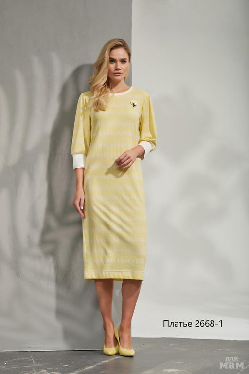 Платье 2668/1 желтое - Niv niv fashion фото 2
