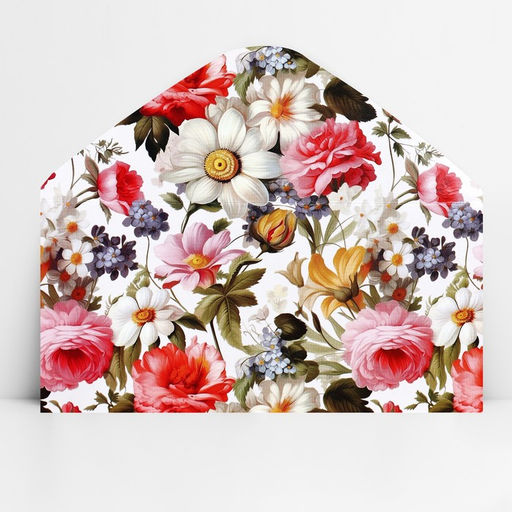 Цена за 10 шт. Конверт для денег Цветы, 16.5?8 см