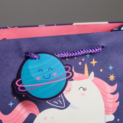 Цена за 2 шт. Пакет подарочный, упаковка, «Unicorn», 27 х 23 х 11.5 см