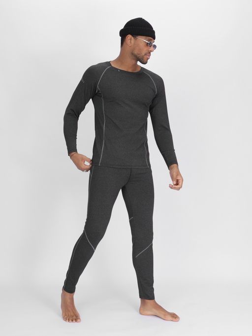 Комплект мужского термобелья без начеса темно-серого цвета 2213TC - FUYOUKAI фото 4