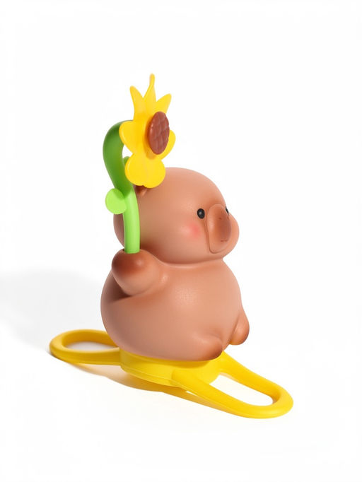 Сувенир PVC "Капибара с ветерком-подсолнухом" 5х4х8,5 см