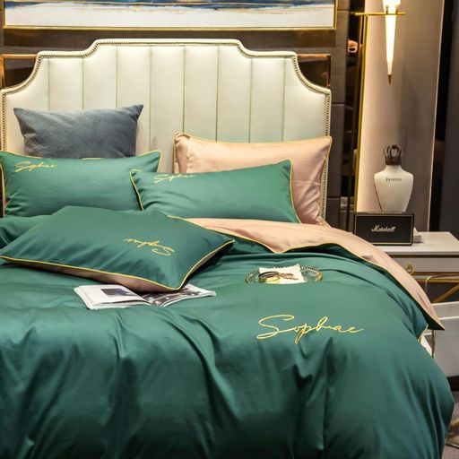 КПБ Mency однотонный с вышивкой MENO018 Евро