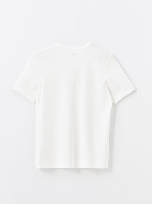 Bisiklet Yaka K?sa Kollu Bask?l? Pike Erkek Ti??rt - Waikiki фото 2