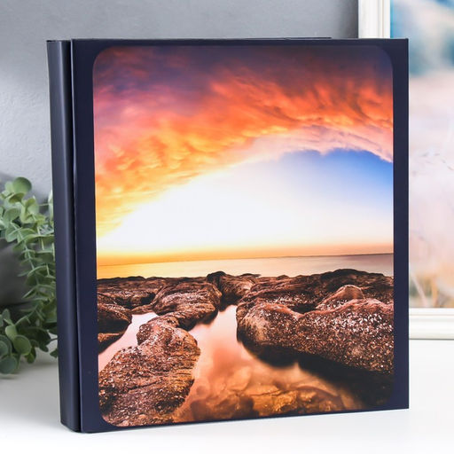 Фотоальбом на 500 фото 10×15 см «Вода у скал», 33.5×30×5.5 см, МИКС