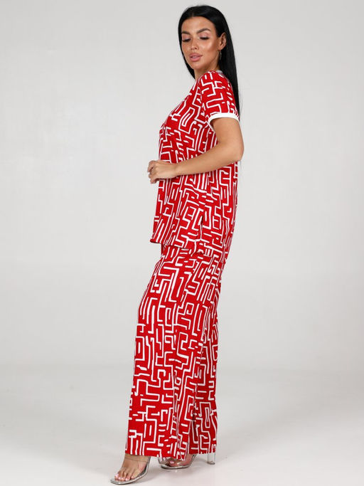 768 ЖЕНСКИЙ КОСТЮМ (брюки) (Красный) - А-дина фото 4