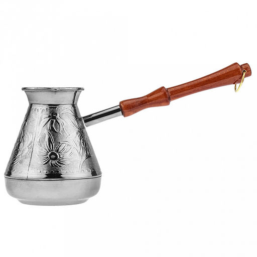 Турка медная 540мл "Ромашка", д10см, h11,7см, s0,8мм, деревянная ручка (Россия)