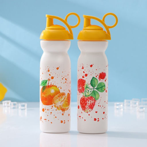 Бутылка для воды пластиковая «Фрукты», 680 мл, 9×7.1×26.7 см, МИКС