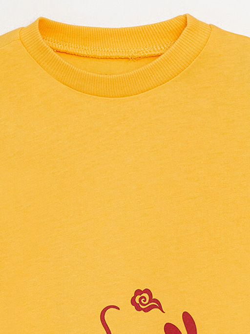 Bisiklet Yaka K?sa Kollu Bask?l? Erkek Bebek Ti??rt - Waikiki фото 3