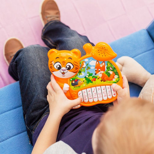 Музыкальная игрушка-пианино Любимый тигруля, ионика, 4 режима игры, работает от батареек - Zabiaka фото 10