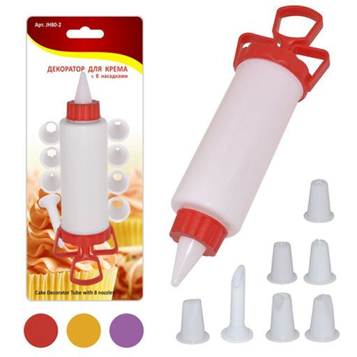 Декоратор для крема 8 насадок, JH80-2 /МультиДом/
