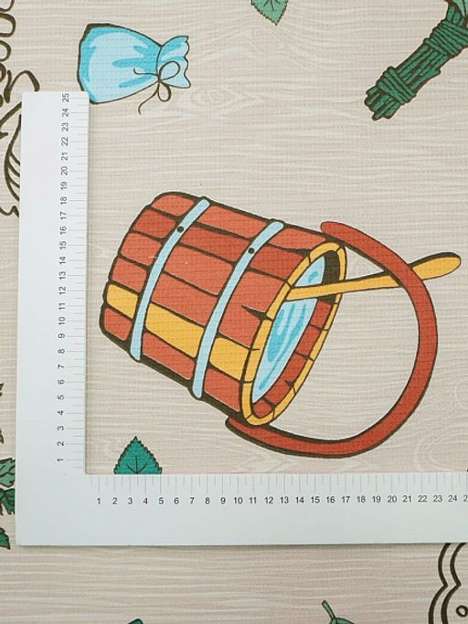 Вафельное полотно Добрая банька, ш.1.5м, хлопок-100%, 150гр/м.кв - Купава фото 5