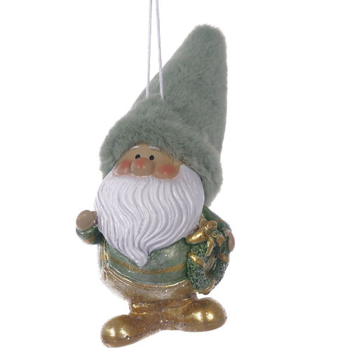 Фигурка декоративная подвесная "Дед Мороз", L6 W7 H12 см, 2в.