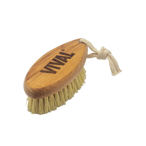 Щётка для сухого массажа натуральное волокно Тампико M компакт овальная, 13.5 см 7935549 - Vival фото 2
