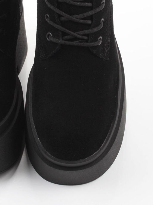 04-PAT225-2Z BLACK Ботинки зимние женские (натуральная замша, 100% шерсть)