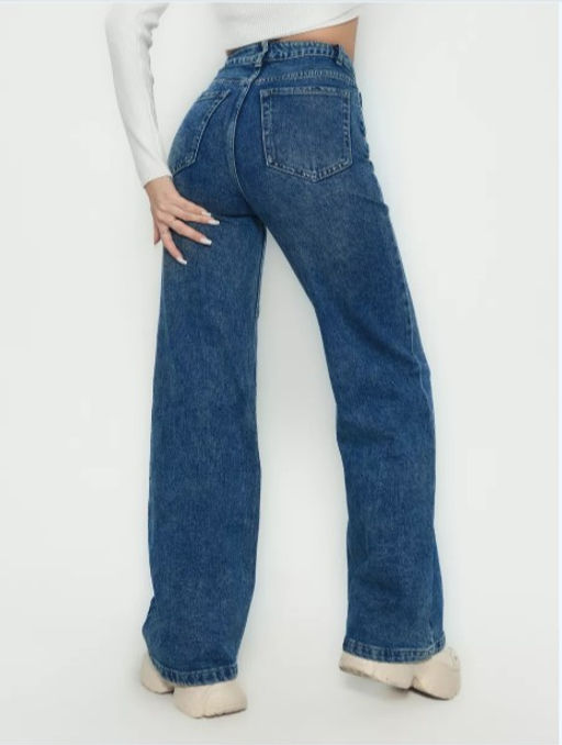 Джинсы трубы широкие палаццо прямые