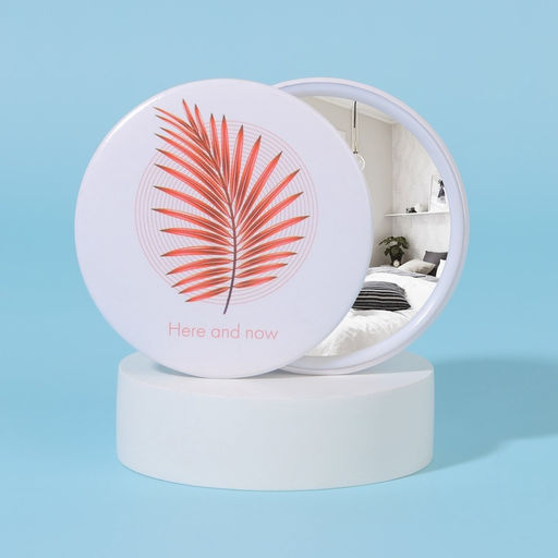 Цена за 4 шт. Зеркало карманное «Растения», d=7 см, МИКС