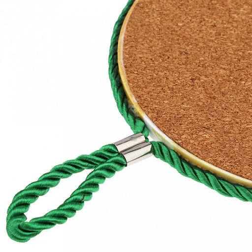 Подставка под горячее (панно) "Ферма" д16см h0,8см, керамика, фотопечать с глазурью, подложка пробковое дерево, кант атласный шнур, в упаковке (Китай)