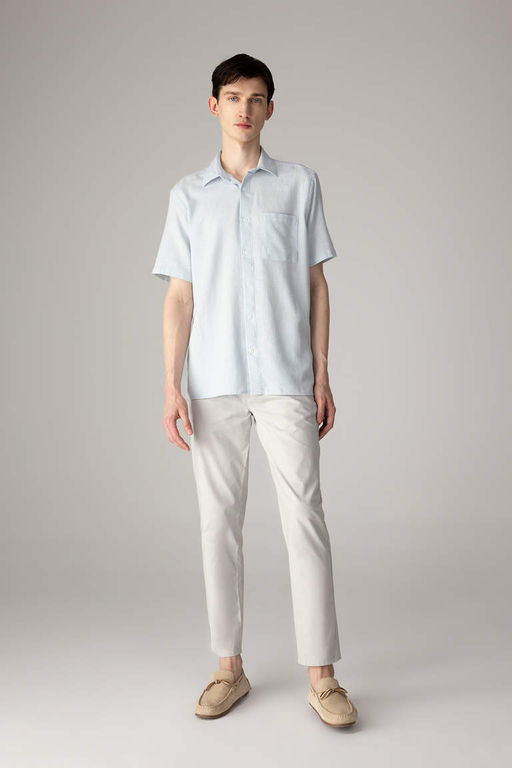 Хлопковая рубашка с короткими рукавами и воротником поло стандартного кроя - Defacto фото 2