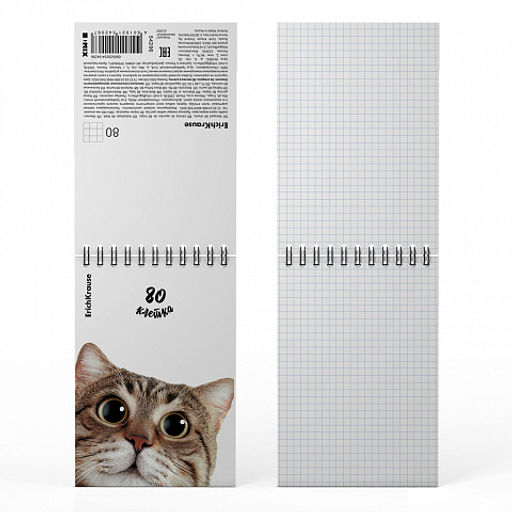 Цена за 4 шт. Блокнот на спирали ErichKrause Котики, А6, 80 листов, клетка_MIX-PACK  фото 7