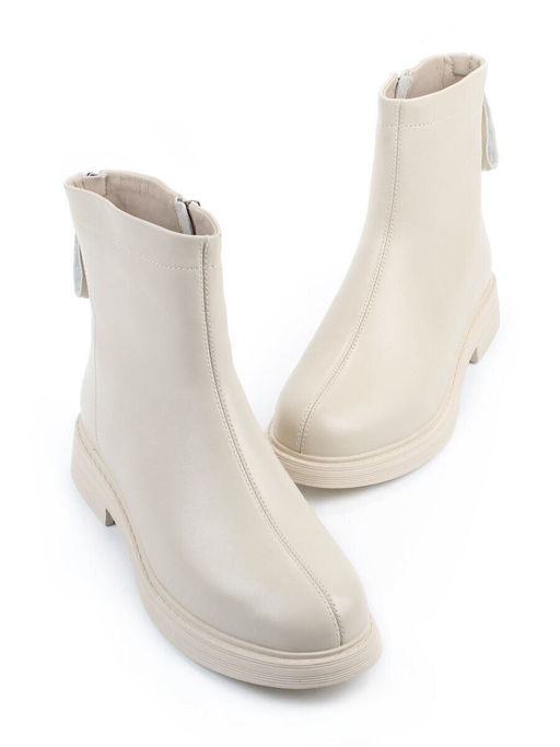 01-XKL21-225R BEIGE Ботинки демисезонные женские (натуральная кожа, байка)