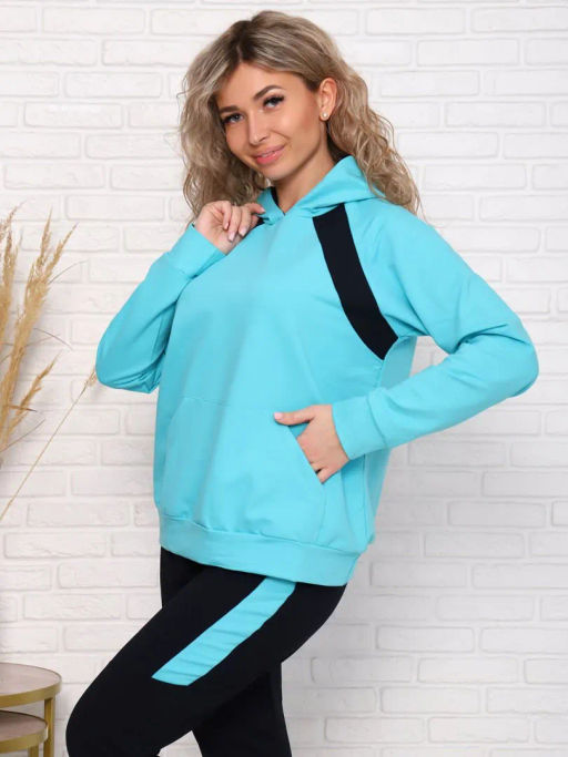 Джулия(ментол) костюм , 80% хлопок, 15% п/э, 5% лайкра