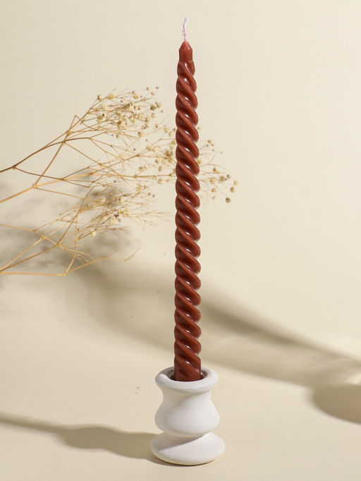 Набор свечей витых, 2×25 см, 4 шт., палитра коричневого, 25.5×8.8×2.4 см