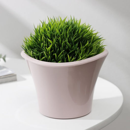 Цена за 2 шт. Кашпо для цветов со вставкой «Лагуна», 600 мл, d=13 см, h=9 см, розовое