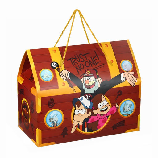 Пакет-коробка новогодний сундук Друзья, 37 ? 33 ? 20 см