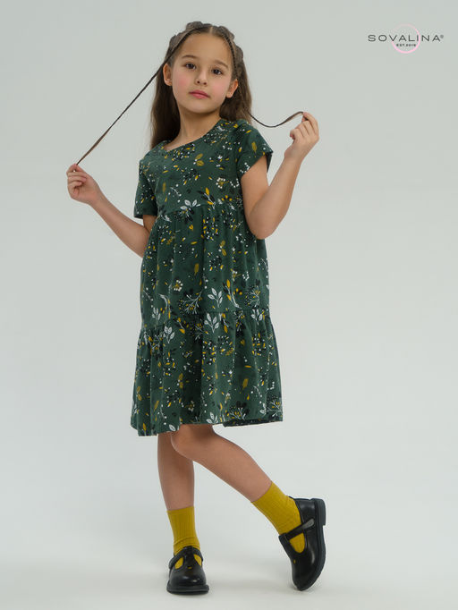 Платье Тия горчичные ветки - Sovalina фото 8