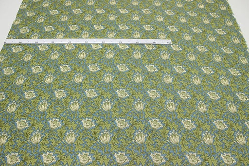 Импорт. хлопок Аллана цв.сине-голубой/оливково-салатовый, ш.1.45м, хлопок-100%, 100гр/м.кв - Купава фото 4
