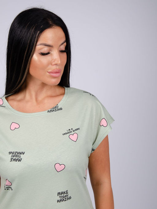 Туника "Душечка" оливка, трикотаж