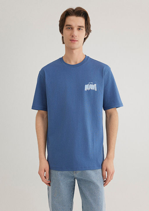 Lacivert Tisort - Mavi фото 3