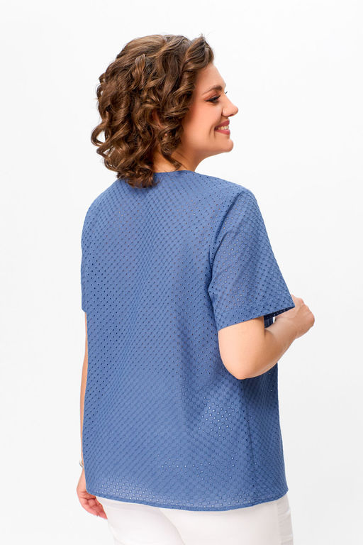 Блуза Swallow 803.2 черный+серебряный узор фото 594