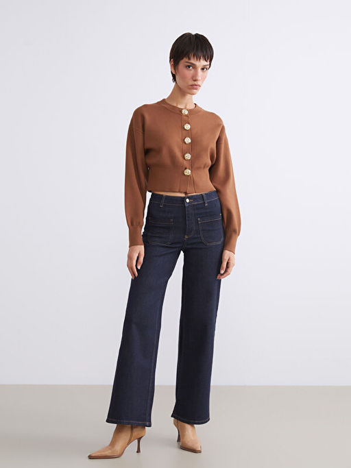 Wideleg Kad?n Jean Pantolon