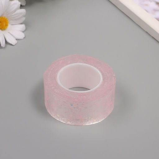 Клейкая нано-лента декоративная силикон «Сияние. Розовый», 3 см, дл. 3 м, 6.8×6.8×3 см