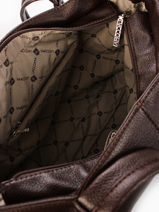 LACCOMA сумка Флоренция-Y2005-коричневый эко кожа хлопок