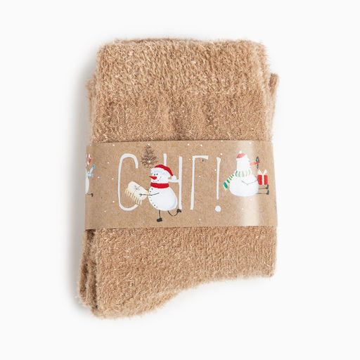 Новогодний подарочный набор «Снеговики» (плед, носки, 2 игрушки, открытка)