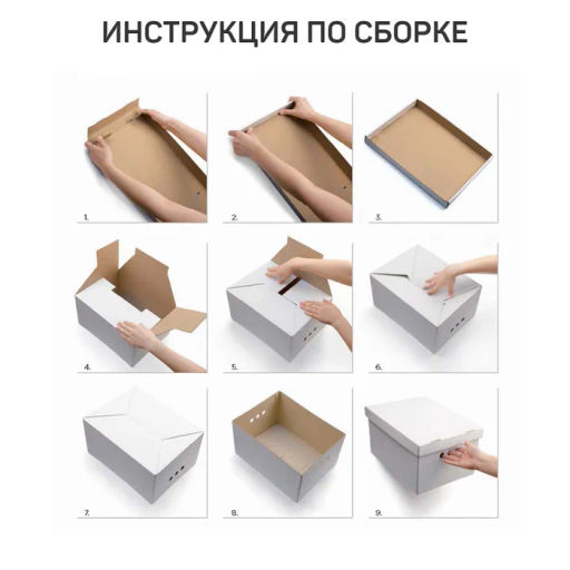 VAL LP-G-BC-4Mn Короба картонные, 28*38*31.5 см, набор 4 шт., серый, ЛЮБИМЧИКИ, шт - Valiant фото 5
