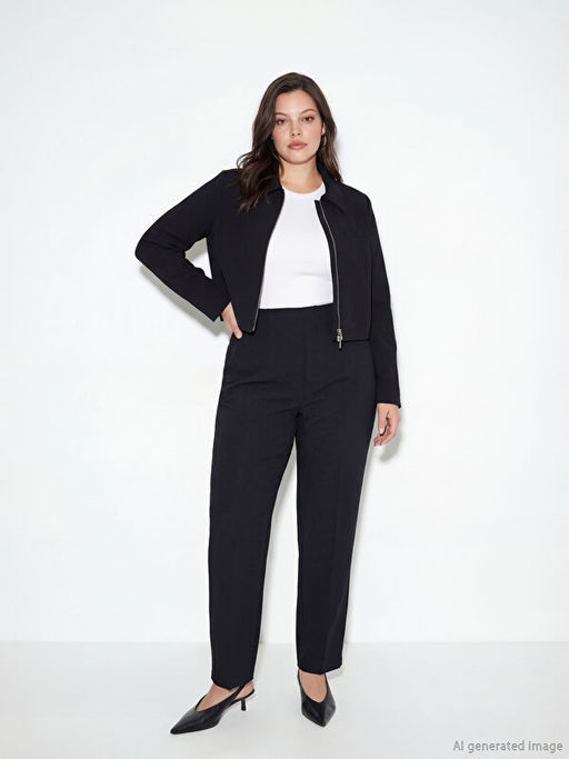 Carrot Fit Kad?n Pileli Pantolon